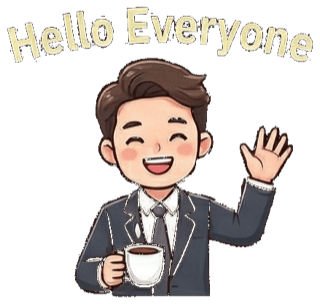 Office sticker saying hello everyone