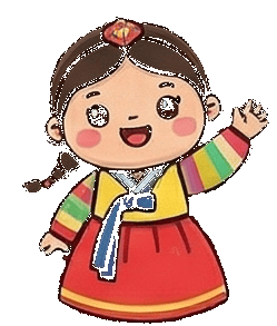 Korean sticker waving